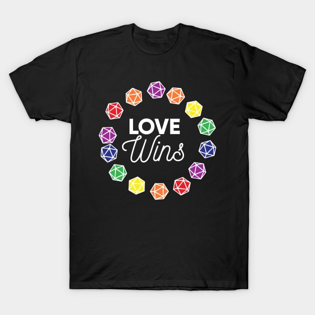 Pen and paper love wins gay pride T-Shirt by avogel